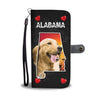 Golden Retriever On Black Print Wallet CaseAL State
