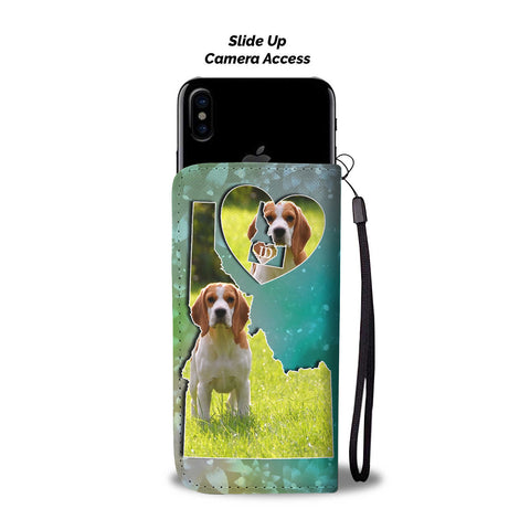 Cute Beagle Print Wallet CaseID State