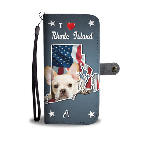 Lovely French Bulldog Print Wallet CaseRI State