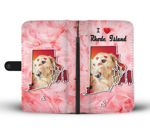 Golden Retriever Print Wallet CaseRI States