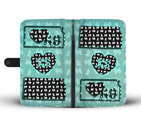 American Eskimo Dog Pattern Print Wallet CaseKS State