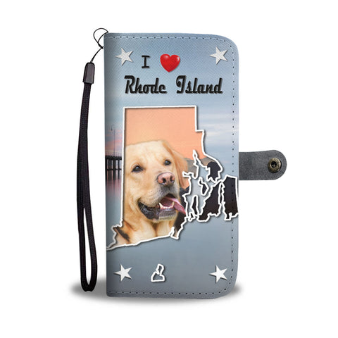 Lovely Labrador Retriever Print Wallet CaseRI State
