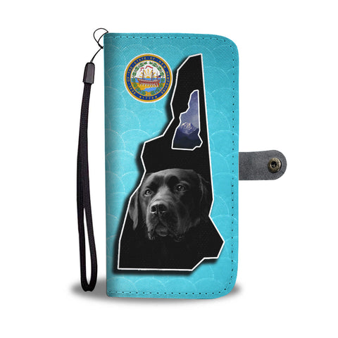 Black Labrador Print Limited Edition Wallet CaseNH State