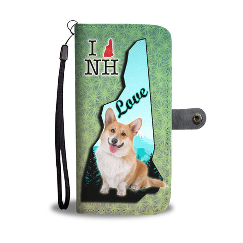 Cardigan Welsh Corgi Print Wallet CaseNH State