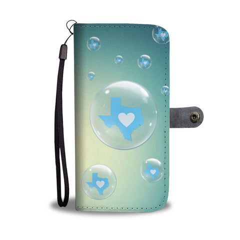 Bubble Texas Print Wallet CaseTX State