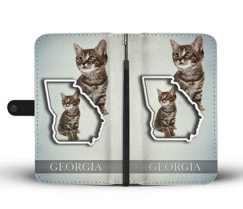 Manx cat Print Wallet CaseGA State