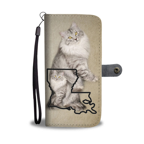 Siberian Cat Print Wallet CaseLA State