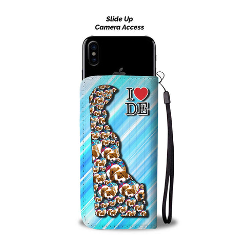 Cavaliar King Charles On Heart Print Wallet CaseDE State