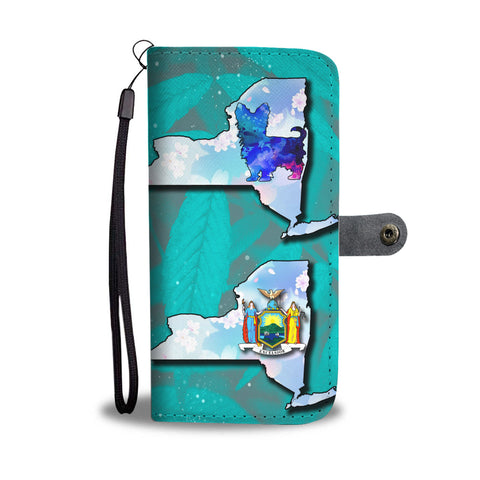 Cute Yorkie Art Print Wallet CaseNY State