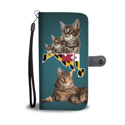 Manx Cat Print Wallet CaseMD State