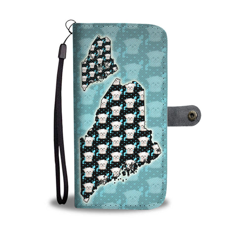 Maltese Dog Pattern Print Wallet CaseME State