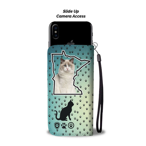 Ragdoll Cat Print Wallet CaseMN State