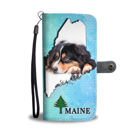 Australian Shepherd Dog Print Wallet CaseME State