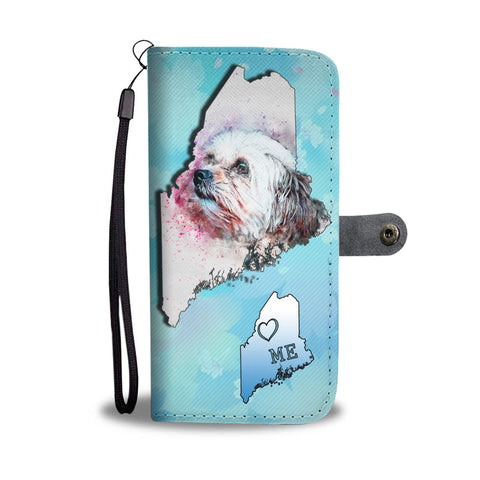 Shih Tzu Dog Watercolor Art Print Wallet CaseME State