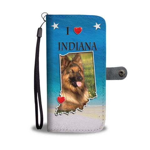 Cute German Shepherd Print Wallet CaseIN State