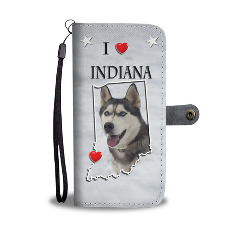 Siberian Husky Print Wallet CaseIN State