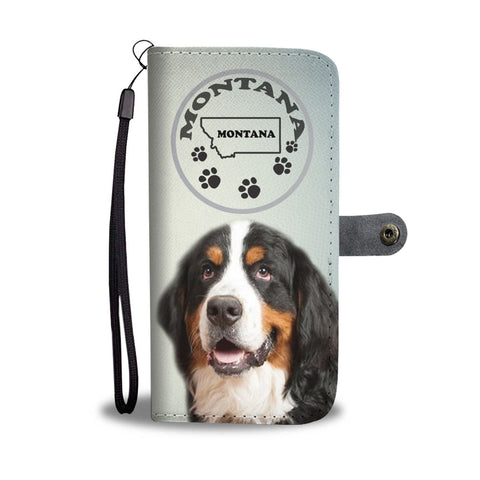 Bernese Mountain Dog Print Wallet CaseMT State