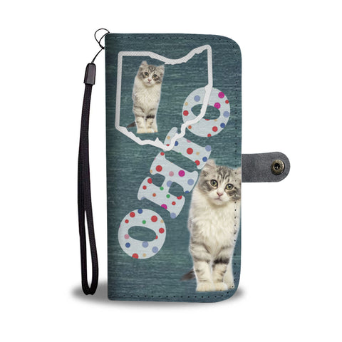 American Curl Cat Print Wallet CaseOH State