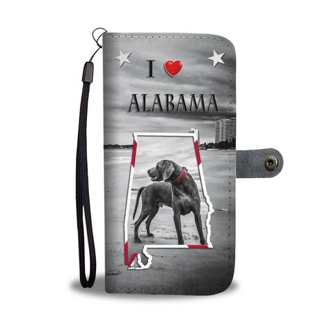 Weimaraner Dog Print Wallet CaseAL State