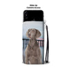 Cute Weimaraner Dog Print Wallet CaseAL State