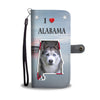 Siberian Husky Print Wallet CaseAL State