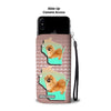 Cute Pekingese Dog On Hearts Print Wallet CaseWI State