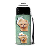 Cute Pomeranian Dog Print Wallet CaseWI State