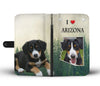 Entlebucher Mountain Dog Print Wallet CaseAZ State