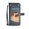 Cute French Bulldog Print Wallet Case AZ State