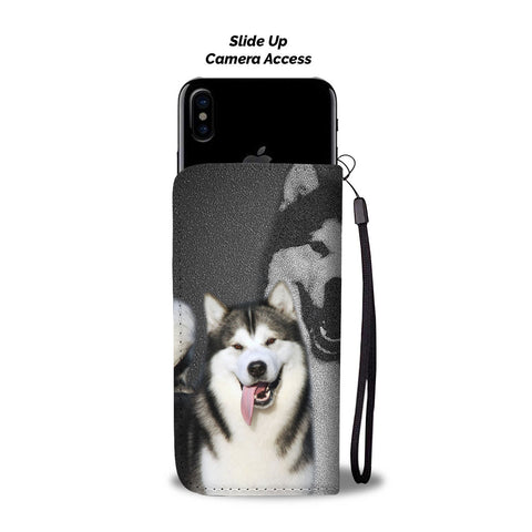 Alaskan Malamute Dog Print Wallet CaseCO State