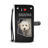 Labradoodle On Black Print Wallet CaseAZ State