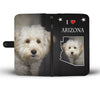 Labradoodle On Black Print Wallet CaseAZ State