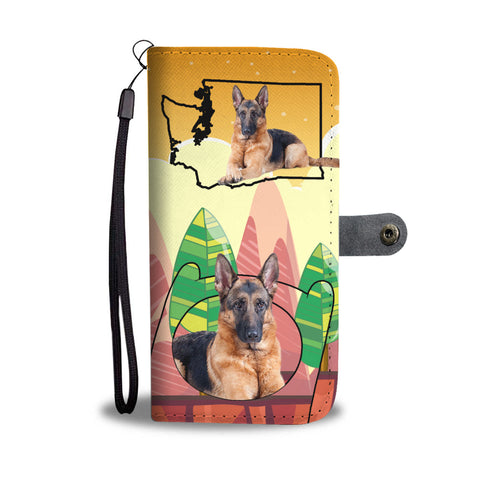German Shepherd Print Wallet CaseWA State