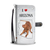 Cute Vizsla Print Wallet CaseAZ State