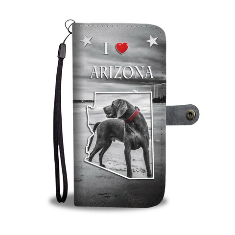 Weimaraner Print Wallet CaseAZ State