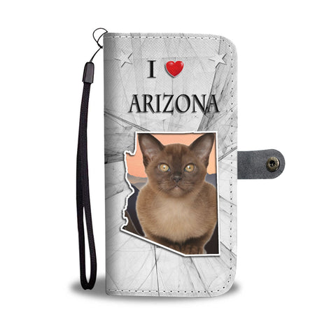 Burmese Cat Print Wallet CaseAZ State