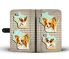 Papillon Dog Art Print Wallet CaseWI State