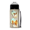 Papillon Dog Art Print Wallet CaseWI State