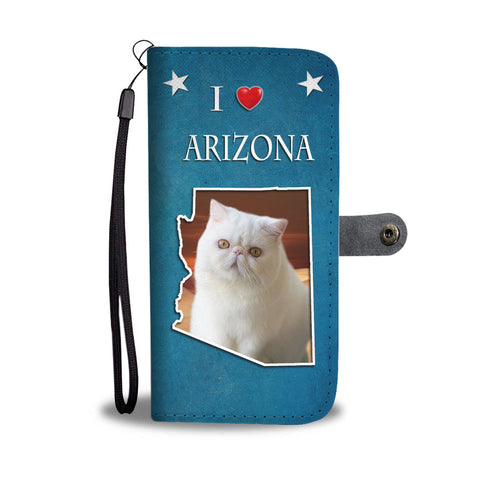 Lovely Exotic Shorthair Cat Print WalletAZ State