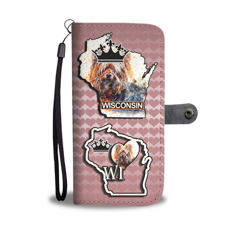 Yorkie Dog Art Print Wallet CaseWI State