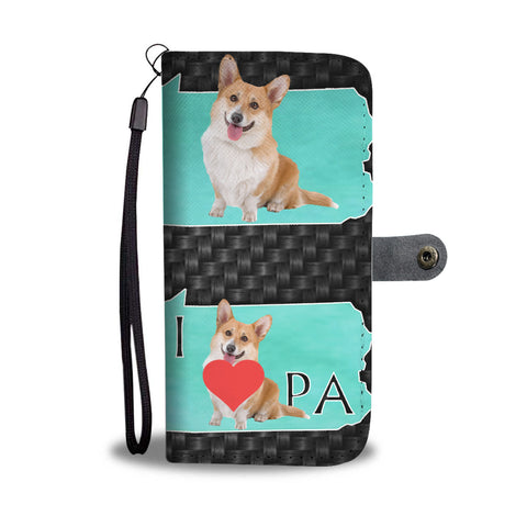 Cardigan Welsh Corgi Dog Print Wallet CasePA State