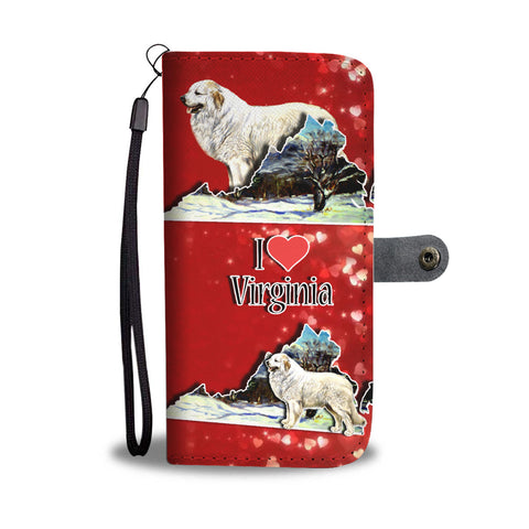 Great Pyrenees Dog Art Print Wallet CaseVA State