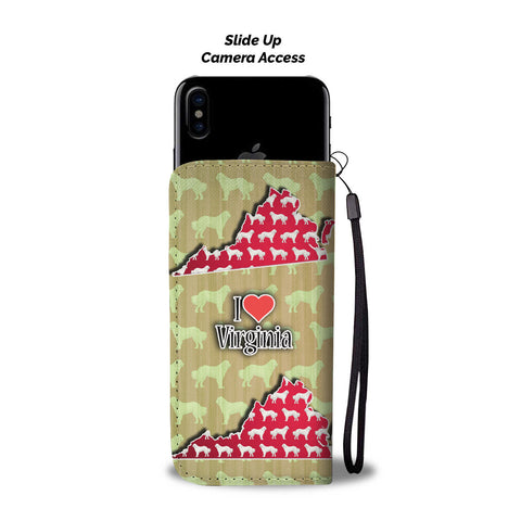 Great Pyrenees Dog Pattern Print Wallet CaseVA State