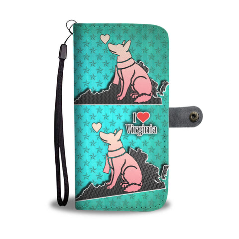 German Shepherd Dog Art Print Wallet CaseVA State