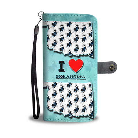 Siberian Husky Dog Pattern Print Wallet CaseOK State