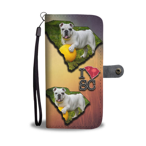 Cute Bulldog Puppy Print Wallet CaseSC State