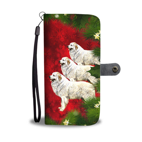 Great Pyrenees Dog Art Christmas Print Wallet Case