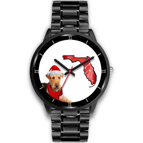 Airedale Terrier On Christmas Special Wrist WatchFL State