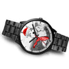 Alaskan Malamute On Christmas Print Wrist WatchFL State