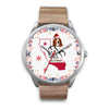 Basset Hound California Christmas Special Silver Wrist Watch
